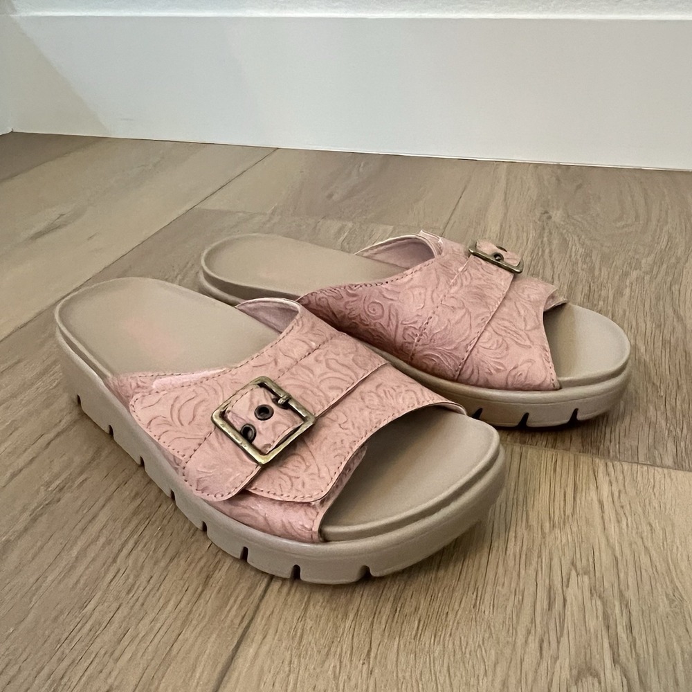 Alegria Women's Adjustable Slide Sandals Janey Petal US 7-7.5 EUR 37